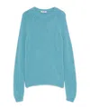 Baserange Ribbed Crew Neck Sweater In Blue