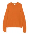 Baserange Ribbed Crewneck Sweater In Orange