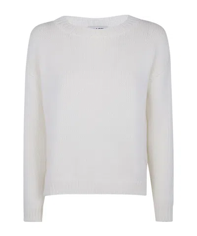 Baserange Ribbed Crewneck Sweater In White