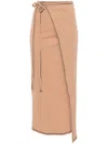Baserange Tan Shok Maxi Skirt In 褐色