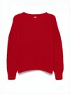 Baserange Ribbed Knit Sweater With Chunky Texture In Red