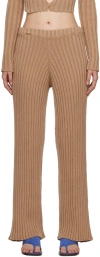 Baserange Brown Macau Lounge Pants In Orange
