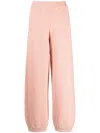 Baserange Ribbed Knitted Trousers In Light Pink