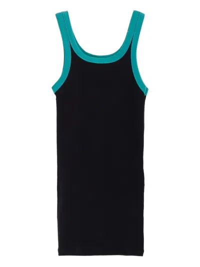Baserange Ribbed-trim Top In Black