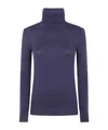 Baserange Ribbed Turtleneck Sweater In Blue