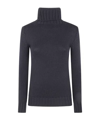 Baserange Ribbed Turtleneck Sweater In Gray