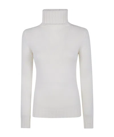 Baserange Ribbed Turtleneck Sweater In White