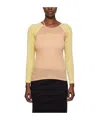 Baserange Round Collar And Long-sleeved T-shirt In Multicolor