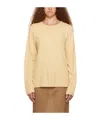 Baserange Round Collar And Long-sleeved T-shirt In Nude