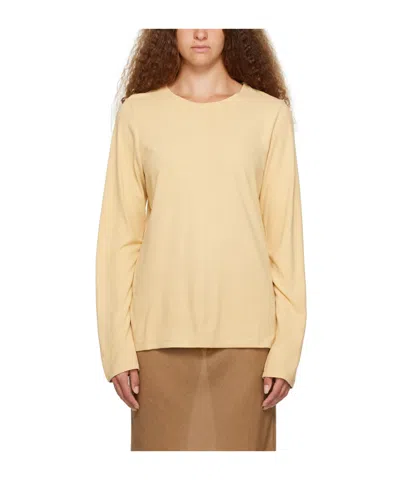 Baserange Round Collar And Long-sleeved T-shirt In Nude