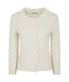 Baserange Round Neck Jacket In Milk
