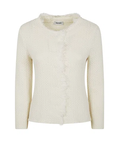 Baserange Round Neck Jacket In Milk