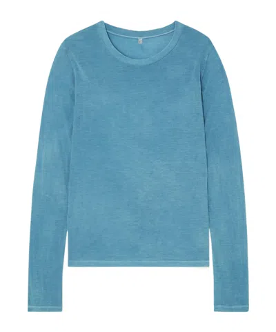 Baserange Round Neck Long-sleeved T-shirt In Blue
