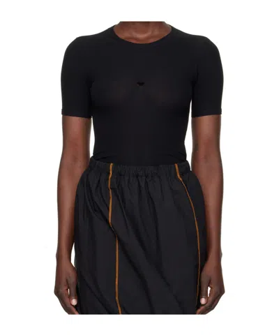 Baserange Round Neck Short Sleeve T-shirt In Animal Print