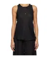 Baserange Round Neck Sleeveless Vest In Black