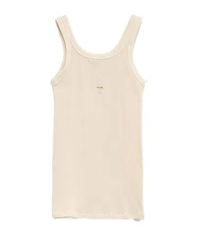Baserange Round Neck Sleeveless Vest In Nude
