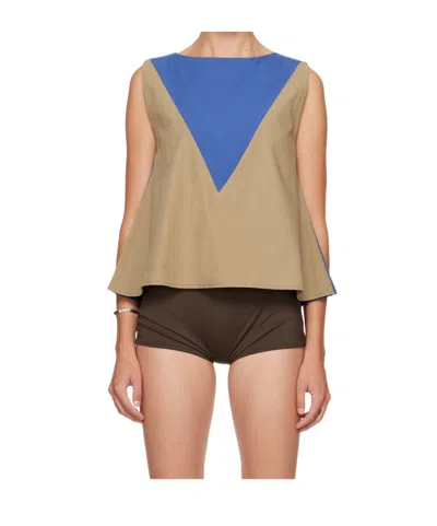 Baserange Round-neck Sleeveless Top In Multi
