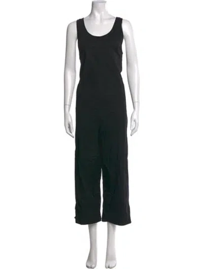 Pre-owned Baserange Scoop Neck Jumpsuit In Black