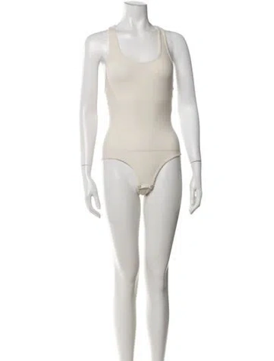 Pre-owned Baserange Scoop Neck Sleeveless Bodysuit In Neutrals