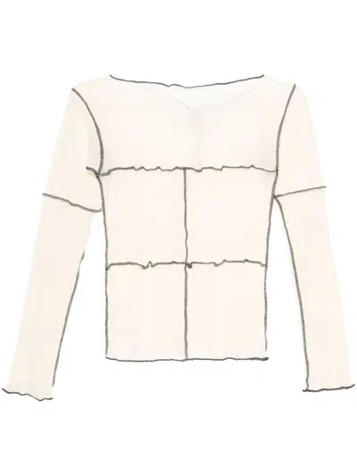 Baserange Off-white Cinder Long Sleeve T-shirt In Undyed