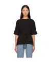 Baserange Shaw Ribbed T-shirt In Black