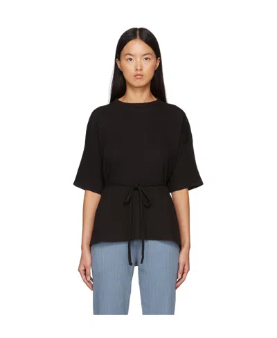 Baserange Shaw Ribbed T-shirt In Black