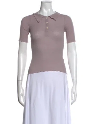 Pre-owned Baserange Short Sleeve Polo In Purple