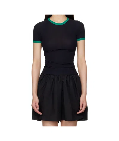 Baserange Short Sleeve Top In Black