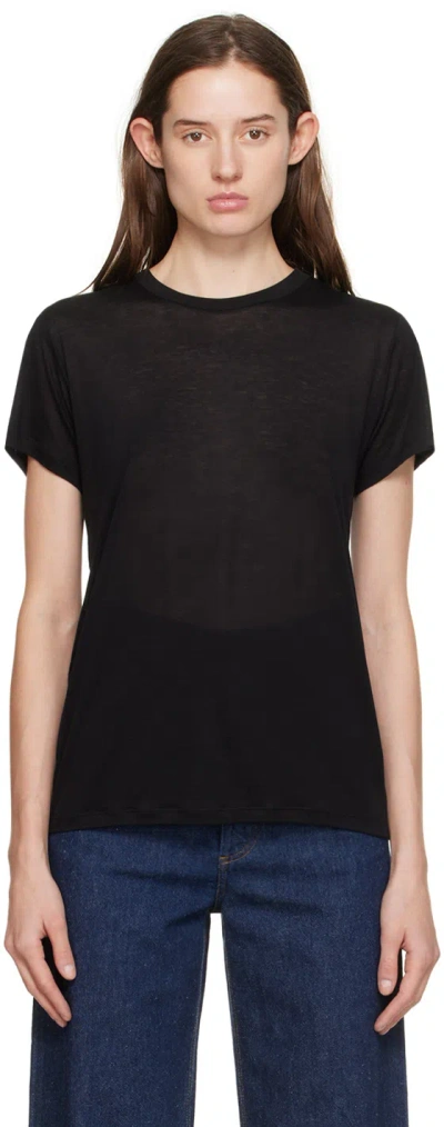 Baserange Short-sleeved Bamboo T-shirt In Black