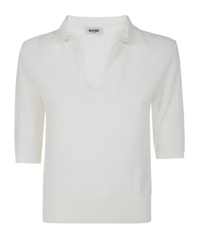 Baserange Short-sleeved Sweater In White