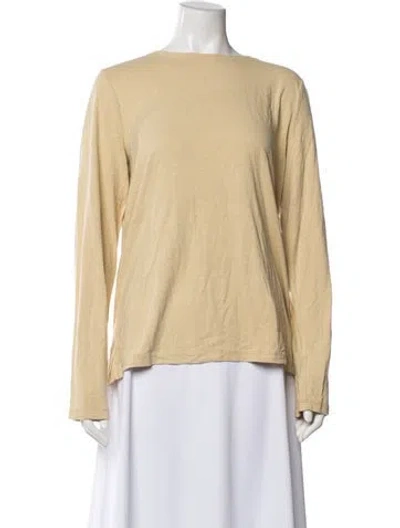 Pre-owned Baserange Silk Crew Neck Top In Neutral