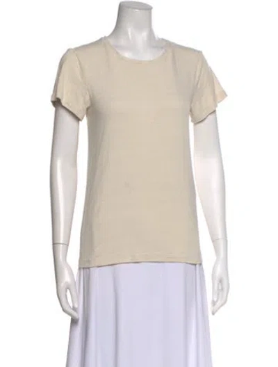 Pre-owned Baserange Silk Crew Neck T-shirt In Neutral