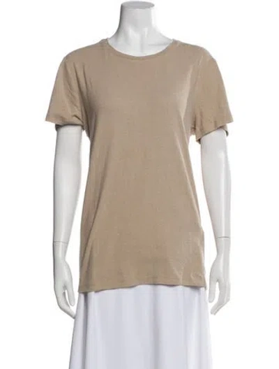Pre-owned Baserange Silk Crew Neck T-shirt In Neutral