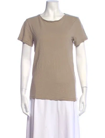 Pre-owned Baserange Silk Crew Neck T-shirt In Neutrals