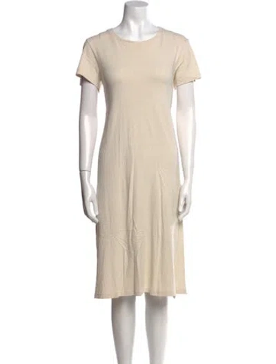Pre-owned Baserange Silk Knee-length Dress In Neutral