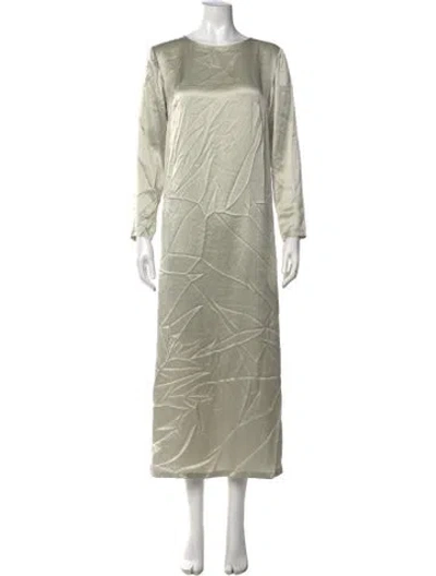 Pre-owned Baserange Silk Long Dress In Green