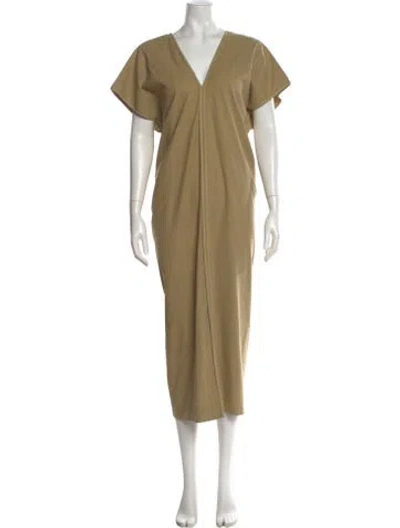 Pre-owned Baserange Silk Long Dress In Neutral