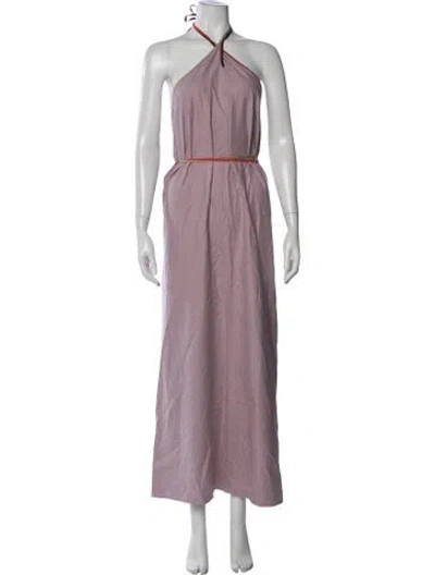 Pre-owned Baserange Silk Long Dress In Purple
