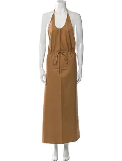 Pre-owned Baserange Silk Long Dress W/ Tags In Brown
