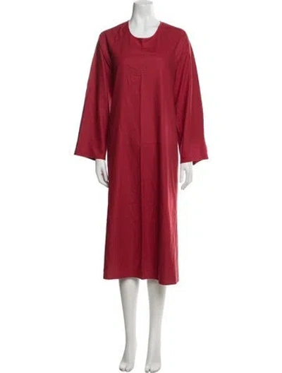 Pre-owned Baserange Silk Midi Length Dress In Red