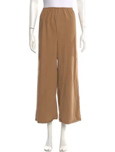 Pre-owned Baserange Silk Wide Leg Pants In Neutral