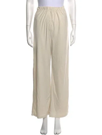 Pre-owned Baserange Silk Wide Leg Pants In Neutrals