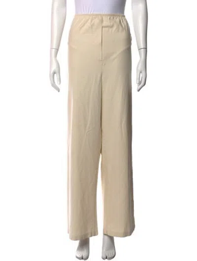 Pre-owned Baserange Silk Wide Leg Pants In Neutrals