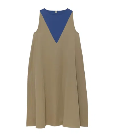 Baserange Sleeveless Dress In Brown