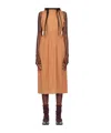 Baserange Orange Diph Midi Dress In Nude