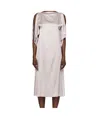 Baserange Purple City Long Sleeve Midi Dress In White