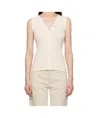 Baserange Off-white Tav Snaps Tank Top In Neutral