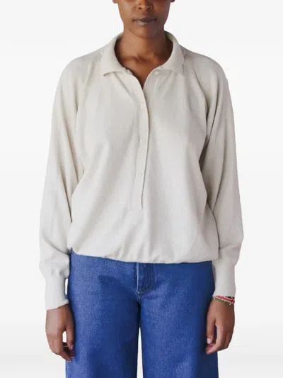 Baserange Soar Polo Top In White