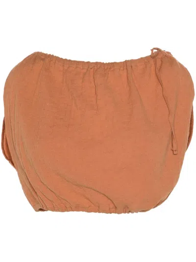 Baserange Oberteil Mit Schlitz In Orange