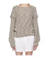 Baserange Square Neck Long Sleeve Sweater In Metallic